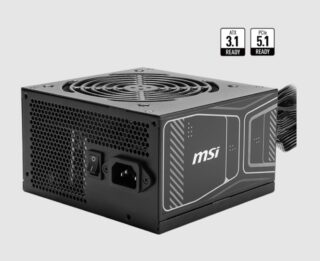 MSI MAG A850GN PCIE5 850W Up to 90% (80 Plus Gold) ATX Power Supply Unit