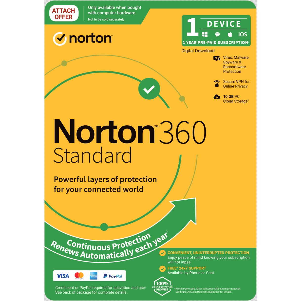 Norton 360 Standard 10GB AU 1 User 1 Device