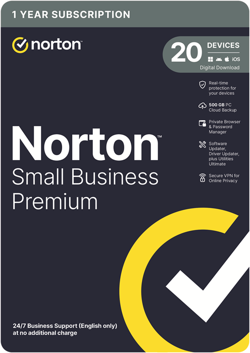Norton Small Business Premium 500GB AU 1 User 20 Devices