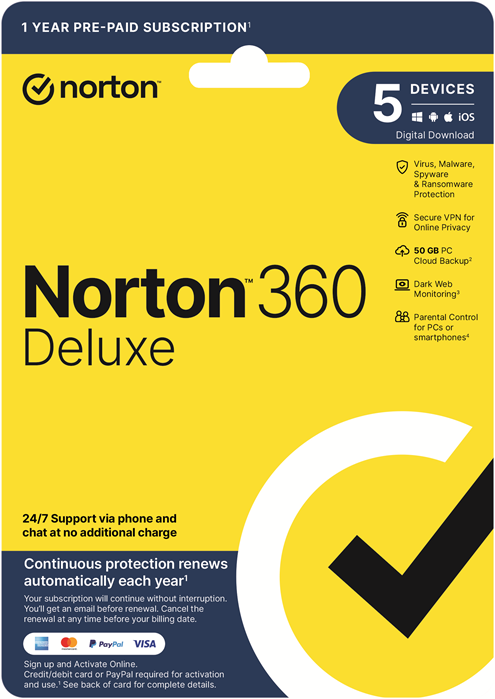 Norton 360 Deluxe 50GB AU 1 User