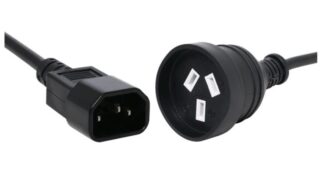 PowerShield IEC C14 10A to AUS 3 Pin 10A socket adaptor
