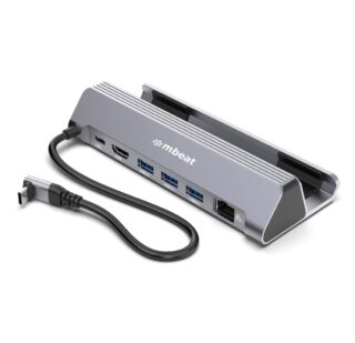 mbeatĀ® USB-C Gaming Dock for Steam Deck ROG Ally 100W PD pass-through 4K@60Hz (3840 Ć 2160) Gigabit Ethernet up to 10/100/1000Mbps 5Gbps data