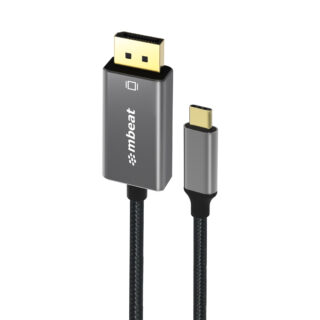 mbeat® Tough Link 1.8m 4K USB-C to Display Port Cable - Converts USB-C to DisplayPort