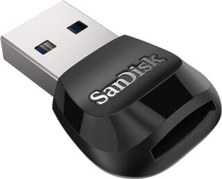Sandisk MobileMate USB 3.0 Reader microSD™ card reader speeds up to 170 MB/s USB-A 2-year limited warranty (LS) EOL