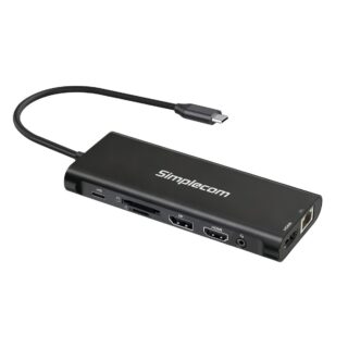 Simplecom CHT814 14-in-1 USB-C 4K Triple Display MST Docking Station with Dual HDMI DP