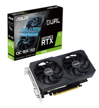 ASUS nVidia GeForce DUAL-RTX3050-8G-V2 RTX 3050 V2 8GB GDDR6 1777 MHz Boost Clock