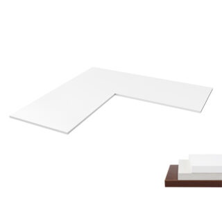 Brateck L-Shape(90°) Particle Board Desk Board White