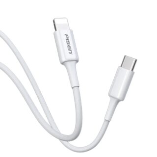 Pisen Mr White Lightning to USB-C PD Fast Charge Cable (2M) White - 3A