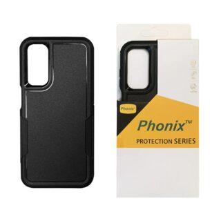 Phonix Rugged Samsung Galaxy A15 5G (6.5") Armor Light Case Black - No-Slip