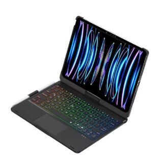 USP Rugged Apple iPad Air (11") (M4/M3/M2) (8th/7th Gen/6th Gen) Keyboard with Case Black - 360° Friction Hinge
