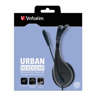 Verbatim Multimedia Headset with Microphone - 3.5mm Jack