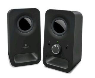 Logitech Z150 2.0 Stereo Speakers 6W Compact Size Easily Access to Power  Volume Control Headphone  Auxiliary Jack for TV PC Smartphone Tablet