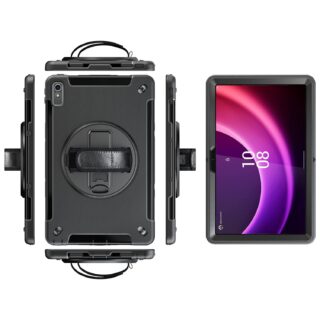 USP Rugged Lenovo Tab P11 (11') (2nd Gen) Case + Screen Protector Black - Built-in-Kickstand