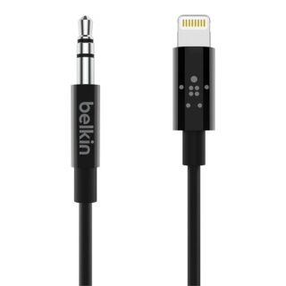 Belkin 3.5 mm Audio Cable With Lightning Connector (0.9M) - Black(AV10172bt03-BLK)