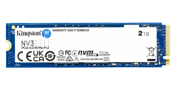 Kingston SNV3S NV3 2TB PCle 4.0x4 NVMe M.2 2280 SSD 6000/5000MB/s 3D HAND compaitible Notebook and SFF 5Y Limited