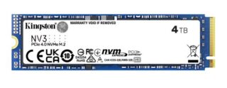 Kingston SNV3S NV3 4TB PCle 4.0x4 NVMe M.2 2280 SSD 6000/5000MB/s 3D HAND compaitible Notebook and SFF 5Y Limited
