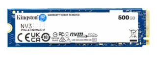 Kingston SNV3S NV3 500G PCle 4.0x4 NVMe M.2 2280 SSD 5000/3000MB/s 3D HAND compaitible Notebook and SFF 5Y Limited