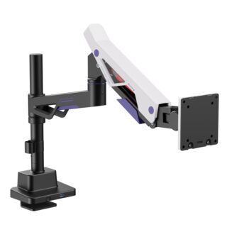 Brateck LDT95-C012UCP Atlas Neo Gaming Pole-Mounted Monitor Arm with USB-A USB-C Ports For most 24"~57" Monitors