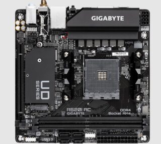 Gigabyte A520I AC AMD A520 Mini-ITX Ultra Durable Motherboard with Direct 6 Phases Digital VRM