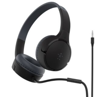 Belkin SoundForm Mini Wired on-Ear Headphones for Kids - Black(AUD004btBK)