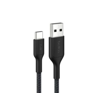 Belkin BoostCharge Pro Braided USB-C to USB-A Cable (1M) - Black (CAB022fq1MBK)