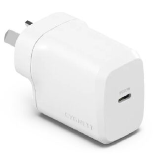 Cygnett PowerPlus 25W USB-C PD Fast Wall Charger - White (CY4734PDWCH)