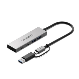 Cygnett Unite 4-in-1 USB-C to USB-C USB-A Hub - White (CY5389CYHUB)