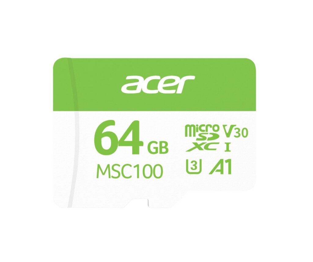 Acer MSC100-64GB microSD Express Read  Write Speed up to 100 MB/s  30MB/s BL.9BWWA.336