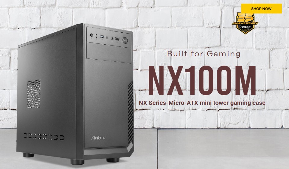 Antec NX100M mATX Business Office Case + True 450w Continuos PSU. 1x 5.25" ODD