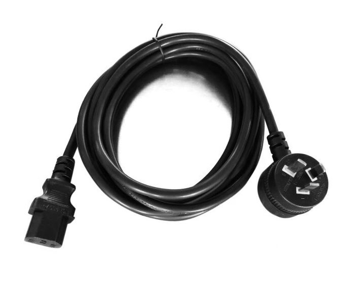 8Ware AU Power Cable 3m - Male Wall 240v PC to Female Power Socket 3pin to IEC 320-C13 for Notebook/AC Adapter IEC 3M Power Cable with Piggyback