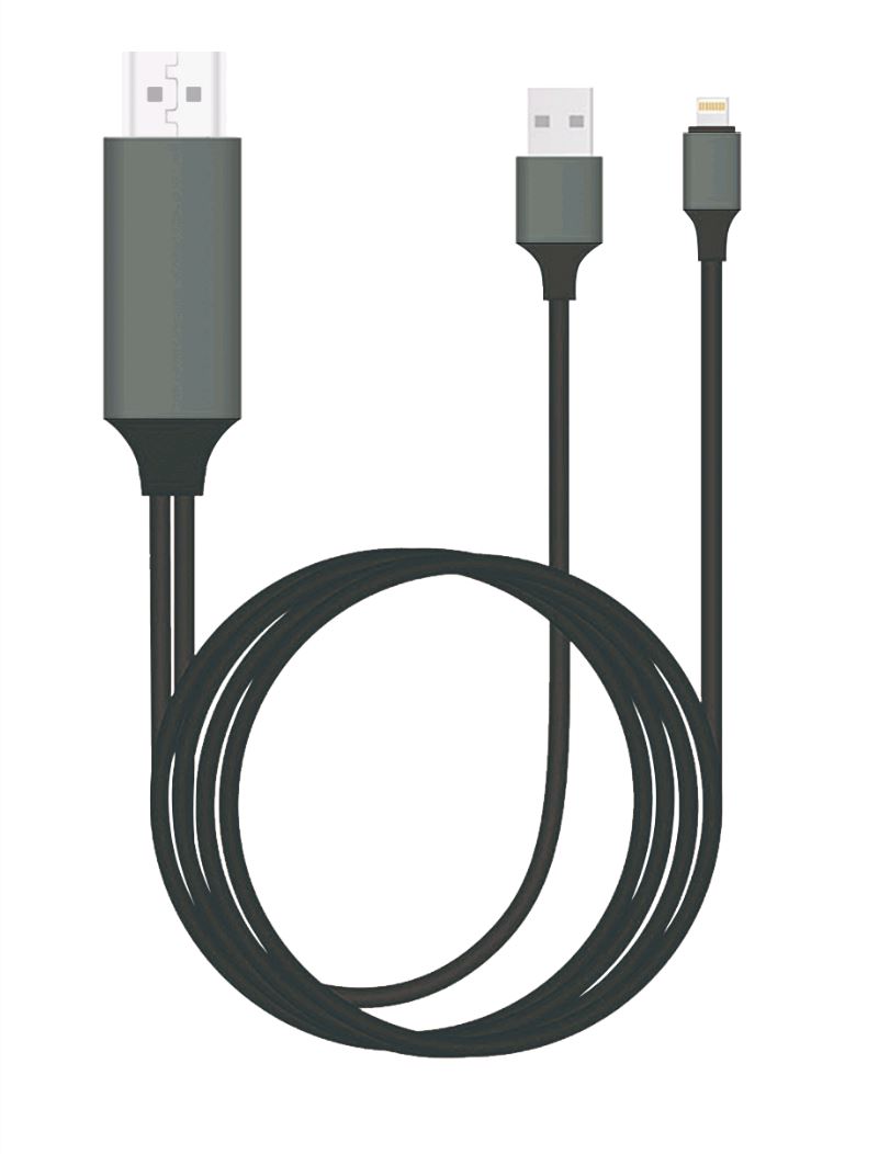 8Ware HDMI to Lightning 2m Cable for iPhone iPad Plug Play lightning device to HD TV or Monitor Retail Packaging