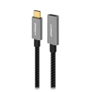 mbeat® Tough Link 1m USB 3.2 Gen2 USB-C Extension Cable - Space Grey Video Resolution: Maximum 4K/60Hz Material: Aluminium Housing