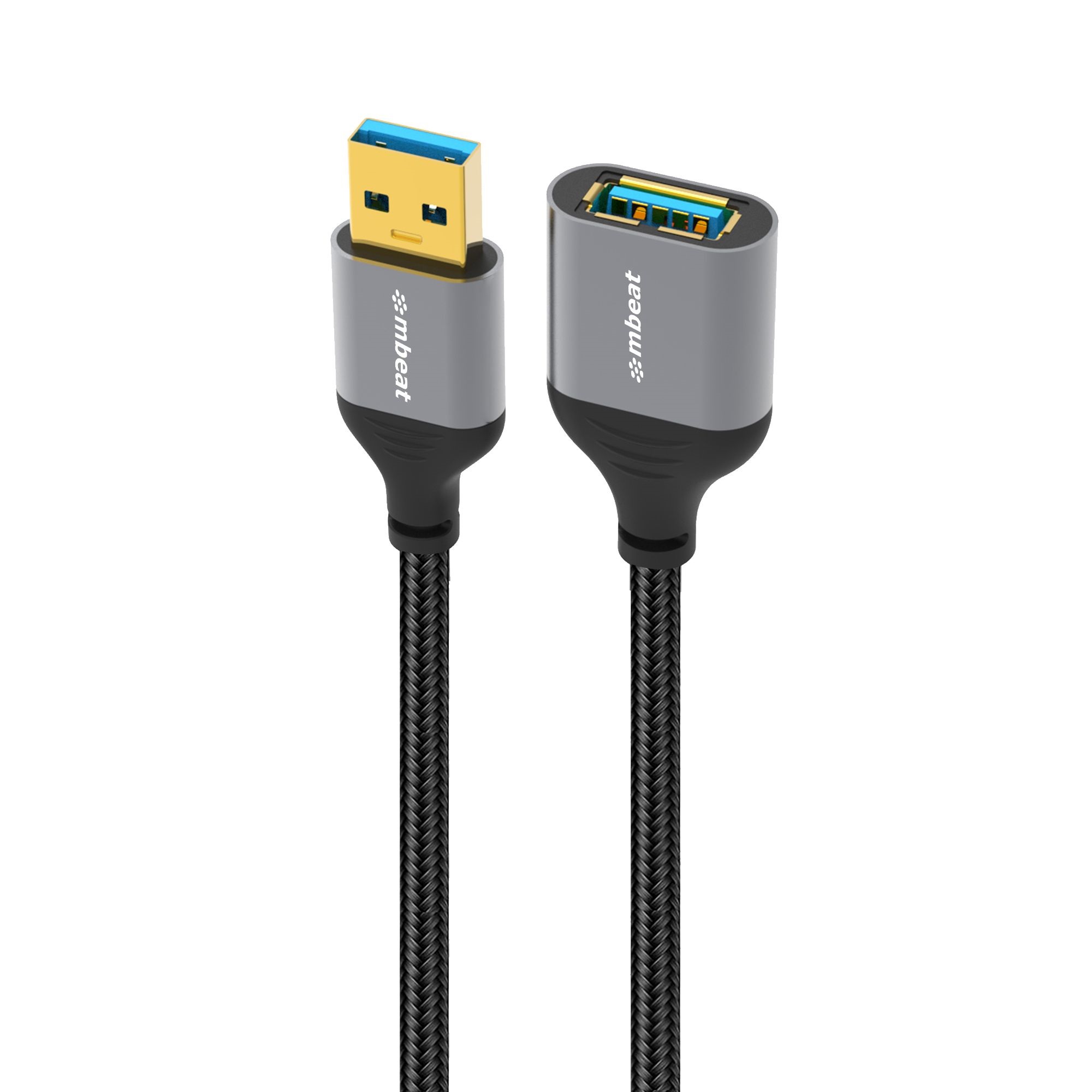 mbeat® Tough Link 1.8m USB 3.0 to USB 3.0 Extension Cable Plug-and-Play Adaptive Practicality Speed: 5Gbps Package Weight: 96g