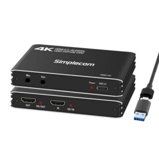 (LS)Simplecom DAC10 HDMI 2.0 to USB 4K@60hz Video Capture Card Stream and Record in 4K 60FPS