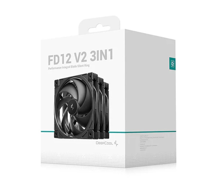DeepCool FD12 V2 3IN1 120mm Performance Integral Blade Silent Ring Case Fans
