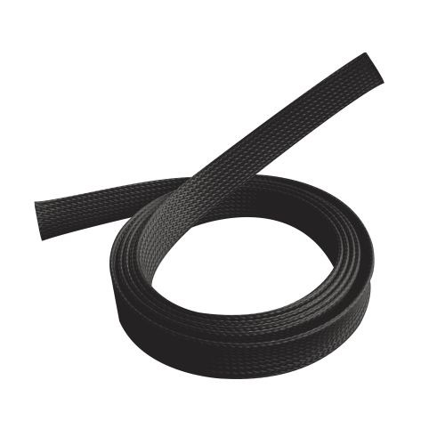 Brateck Braided Cable Sock (20mm/0.79" Width) Material Polyester Dimensions1000x20mm -- Black (LS)