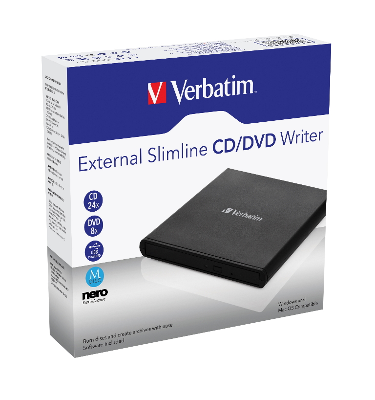 Verbatim External Slimline DVD / CD Writer
