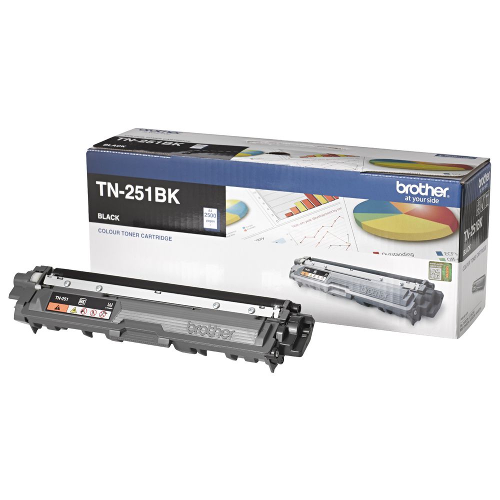 Brother TN-251BK BLACK TONER CARTRIDGE TO SUIT HL-3150CDN/3170CDW/MFC-9140CDN/9330CDW/9335CDW/9340CDW /DCP-9015CDW (2