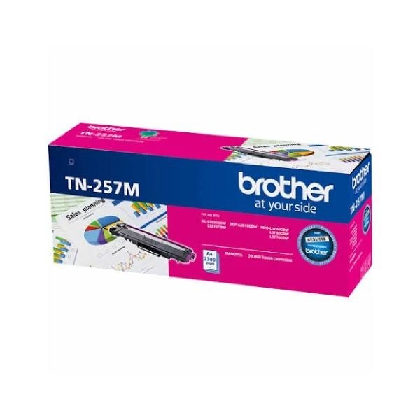 Brother TN-257M Magenta High Yield Toner Cartridge to Suit - HL-3230CDW/3270CDW/DCP-L3015CDW/MFC-L3745CDW/L3750CDW/L3770CDW (2