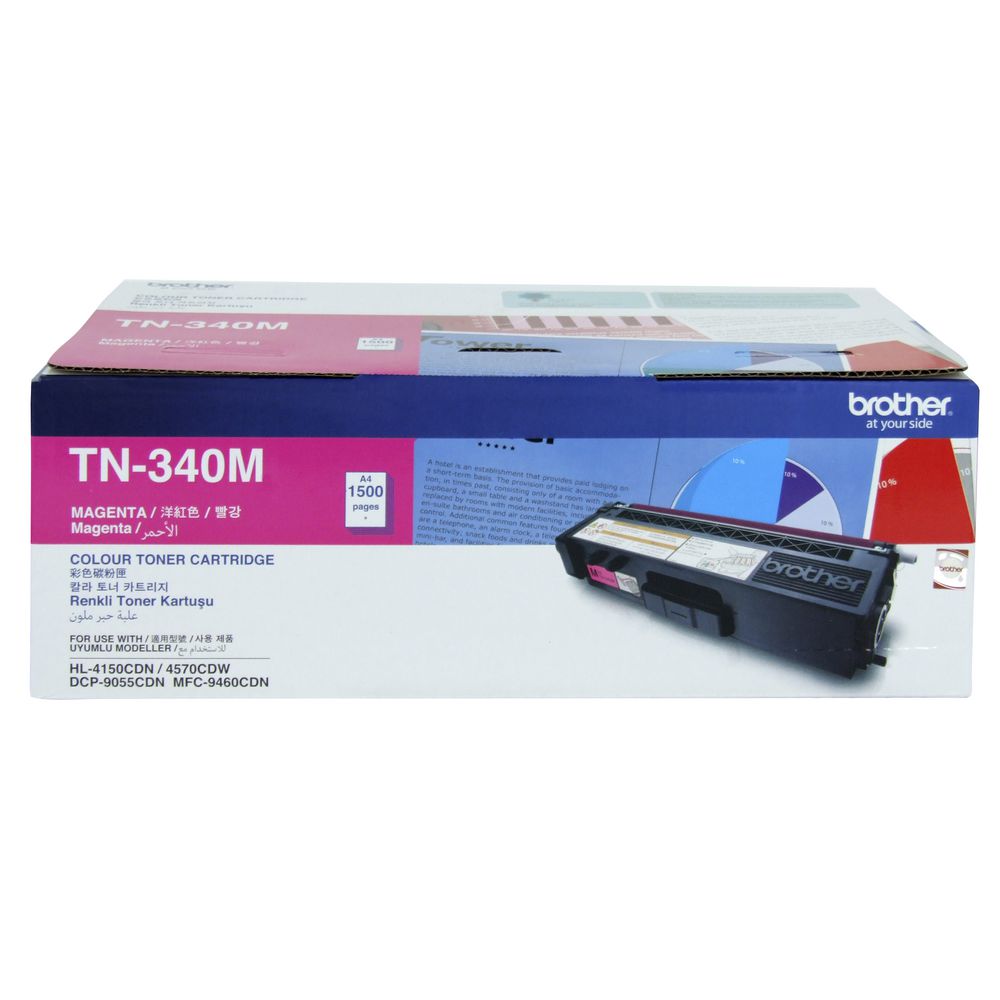 Brother TN-340M Colour Laser Toner - Standard Yield Megenta