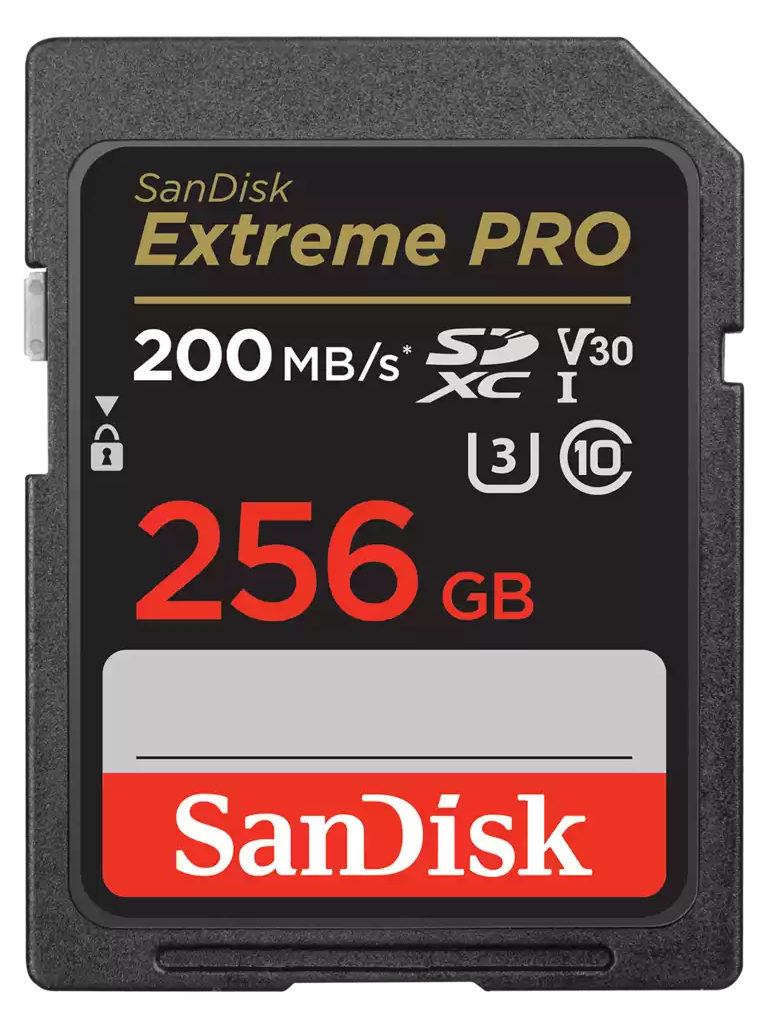 SanDisk 256GB Extreme PRO Memory Card 200MB/s Full HD 4K UHD Class 30 Speed Shock Proof Temperature Proof Water Proof X-ray Proof Digital Camera