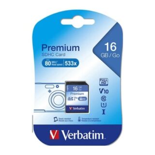 Verbatim SDHC 16GB (Class 10) Up to 45MB/Sec 300X read speed