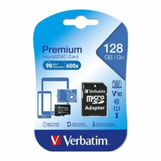 Verbatim Micro SDXC 128GB (Class 10 UHS-I) w Adaptor - 600x