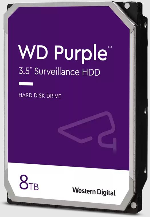 Western Digital WD Purple 8TB 3.5" Surveillance HDD 256MB Cache SATA 3-Year Limited Warranty