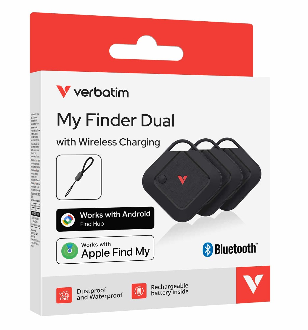 **ON SPECIAL** Verbatim My Finder Dual Channel Wireless Charging 3 Pack - Black