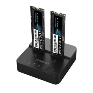 (LS)Simplecom SD550v2 USB 3.2 Gen2x2 to Dual Bay NVMe M.2 SSD Docking Station Duplicator Offline Clone