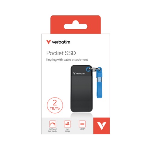 Verbatim Pocket SSD USB 3.2 Gen 2 2TB Black/Blue