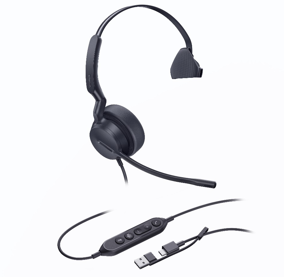 Yealink UH44 Mono Teams USB-C/A Microsoft Certified USB Wired Headset