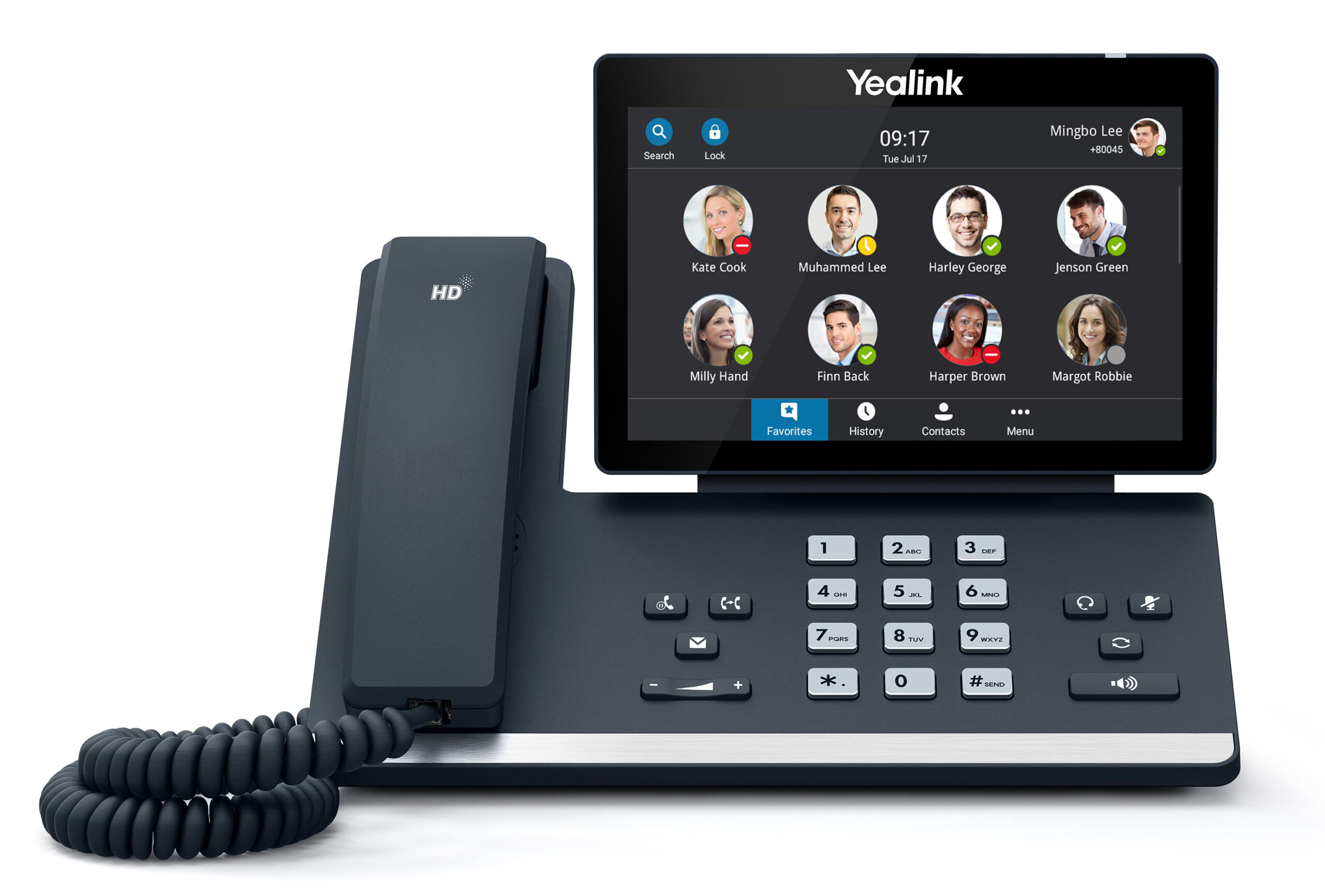 Yealink ZOOM-MP58-WH Zoom Edition Wireless Bluetooth Handset (Power Adapter Wall Mount Bracket Optional)