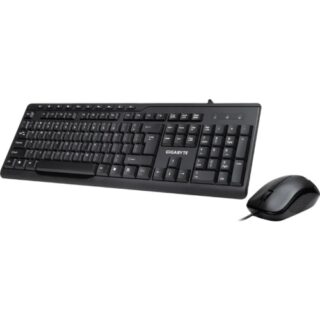 (LS) Gigabyte KM6300 USB Wired Keyboard Mouse Combo multimedia controls 1000dpi Adjustable Portable slim receiver Stylish design comfort